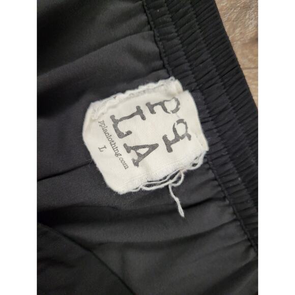 PPLA Tulip Hem Dress Shorts Solid Black Women's Large - Picture 2 of 5